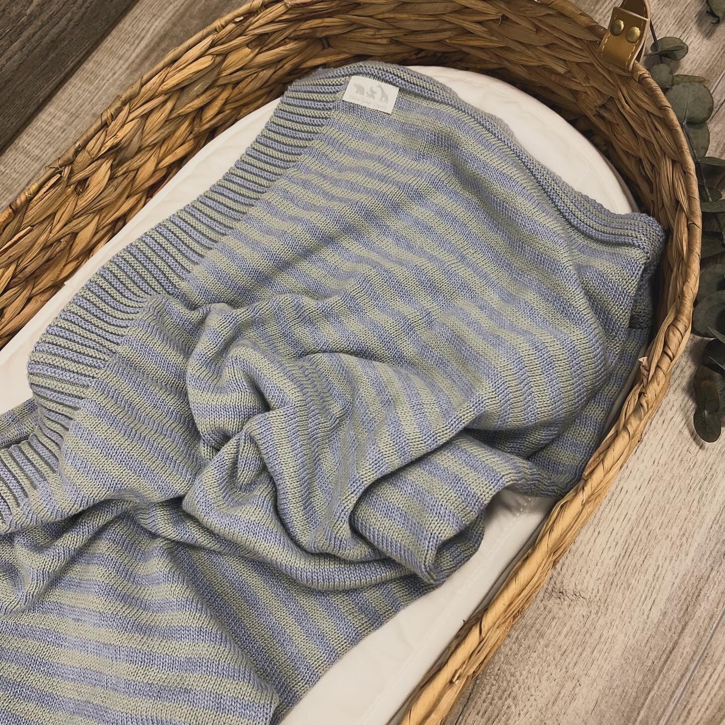 Organic Striped Baby Blanket