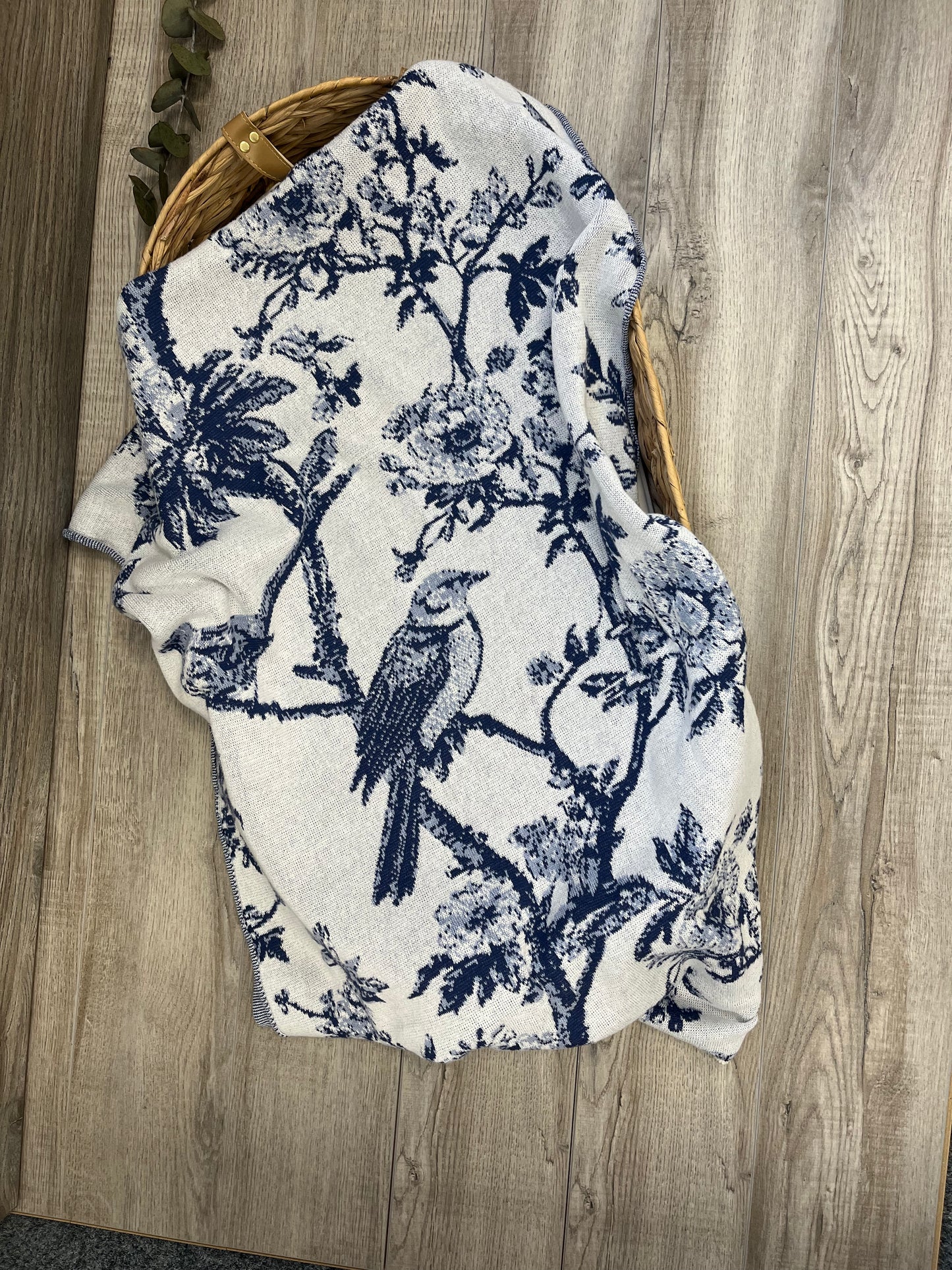 Organic Toile Du Jouy Birds Blanket