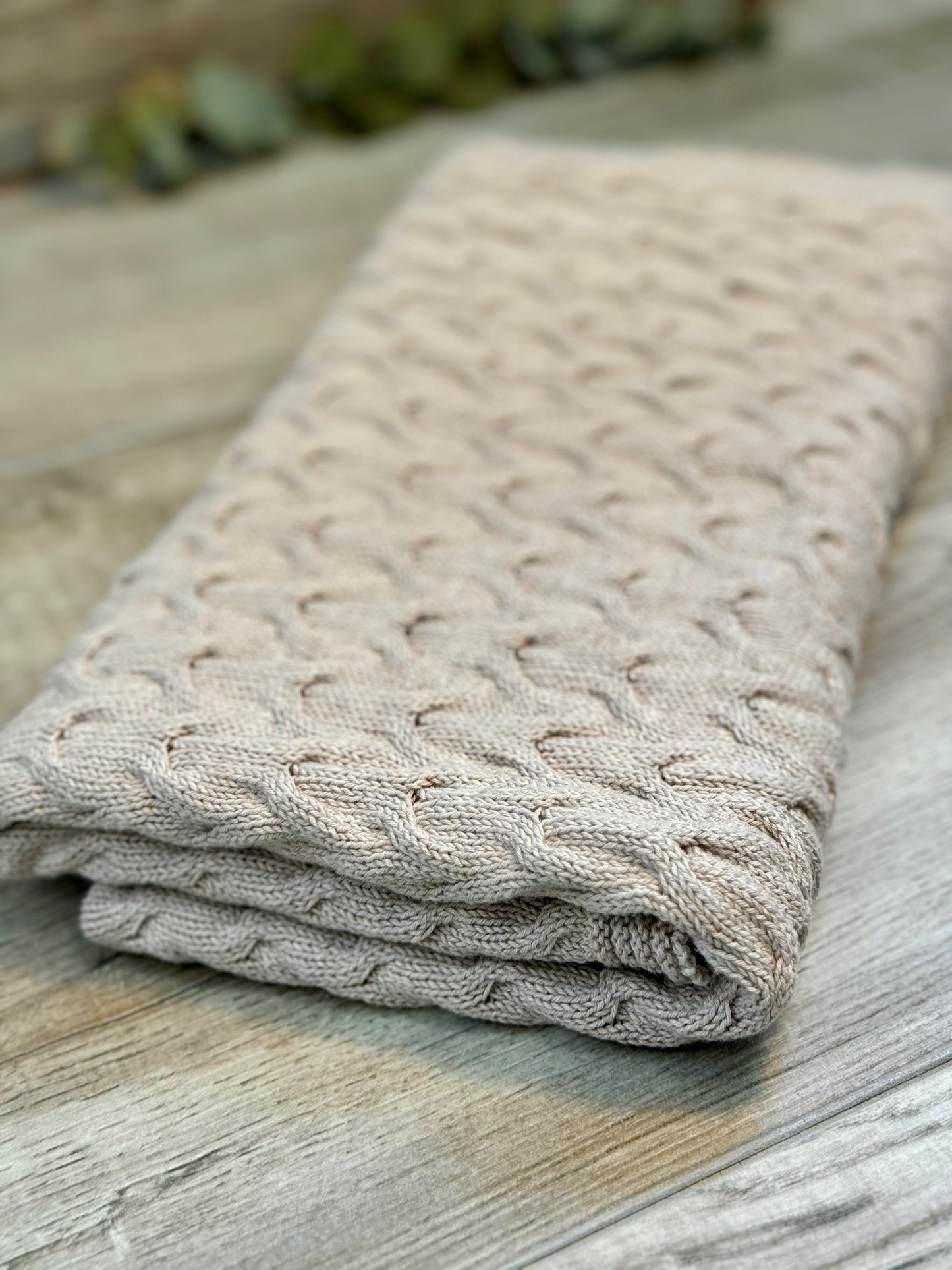 Organic Cable Baby Blanket