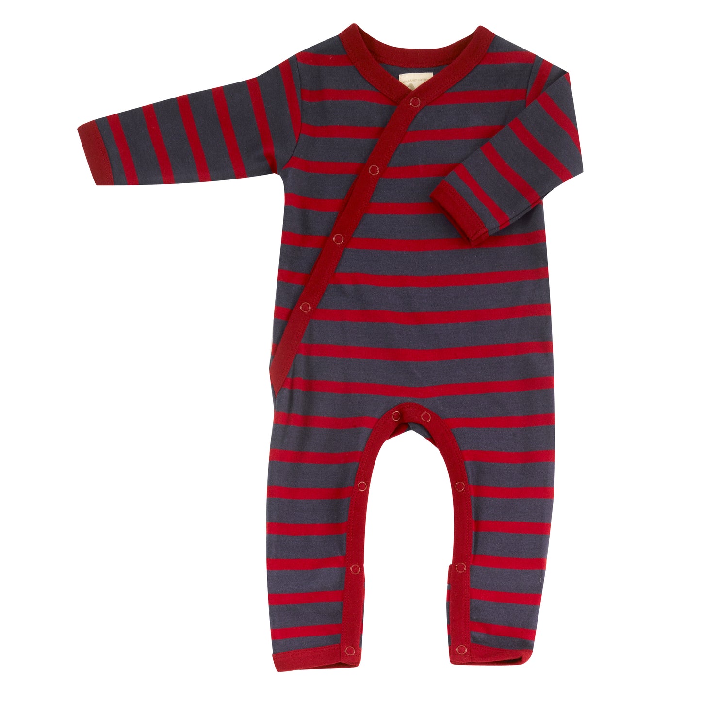 Breton Stripe Romper in Navy Red