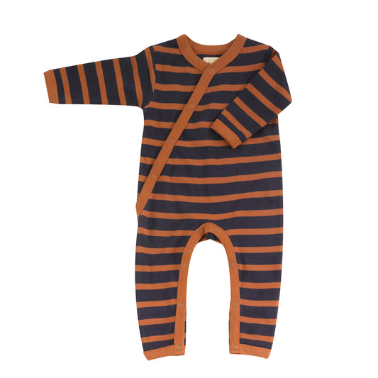 Breton Stripe Romper in Navy Rust