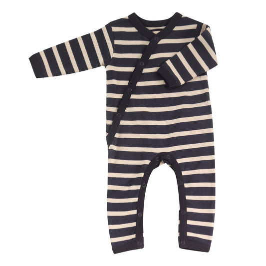 Breton Stripe Romper in Navy Stone