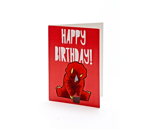 Triceratops Birthday Card