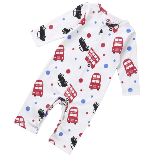London Bus Playsuit Sleepsuit