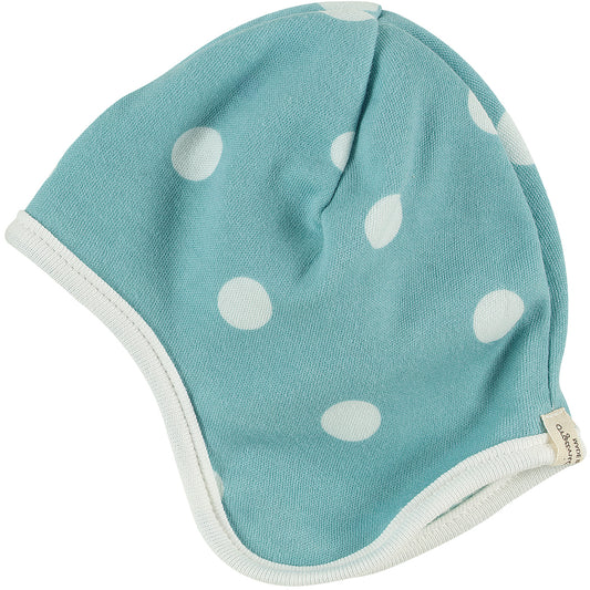 Spotty hat in blue