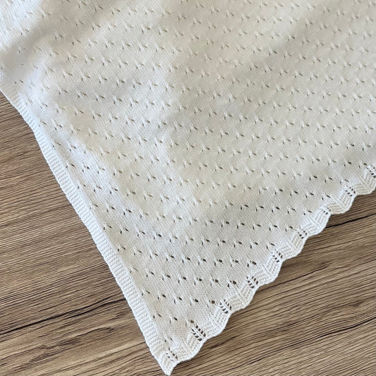 Organic Pointelle Baby Blanket