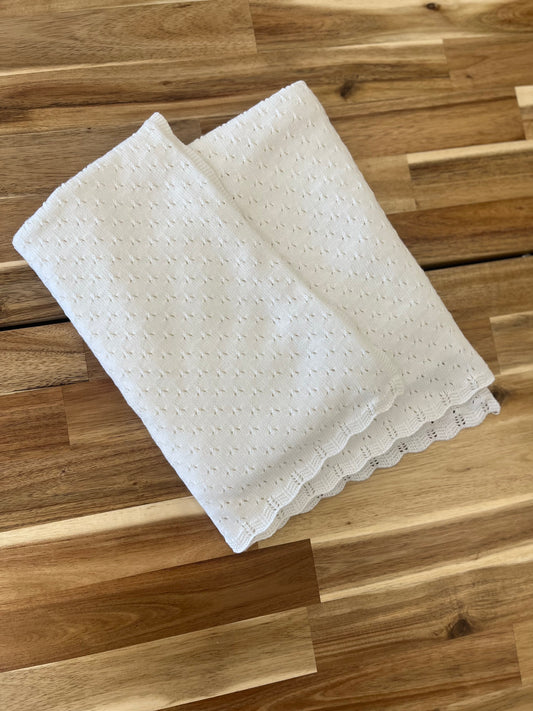 Organic Pointelle Baby Blanket