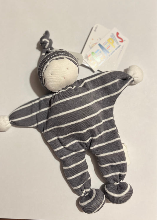 Organic Comforter Buddy - Dark Grey Stripe