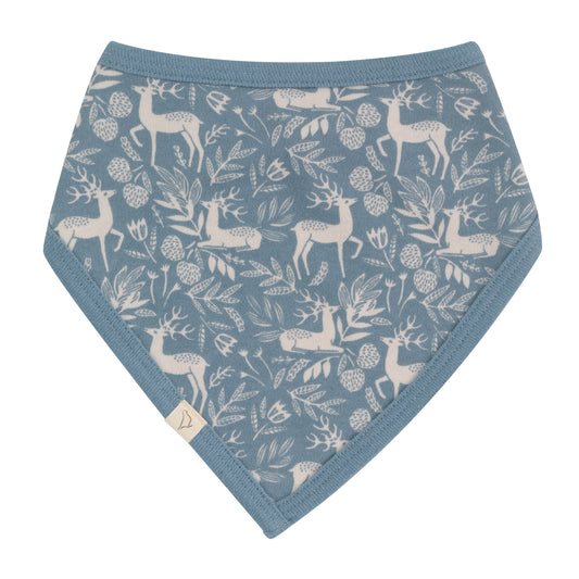 Blue Deer Print Bib