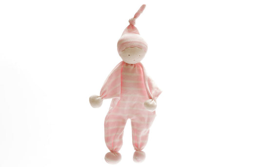 Organic Comforter Buddy - Pale Pink Stripe