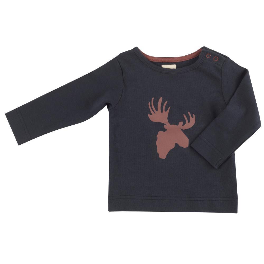 Moose Print T-Shirt - Blue