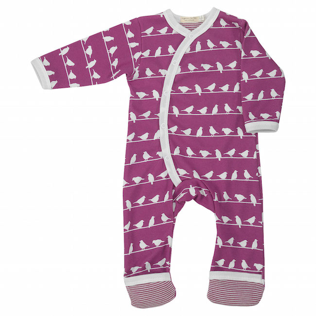 Raspberry Birds Romper