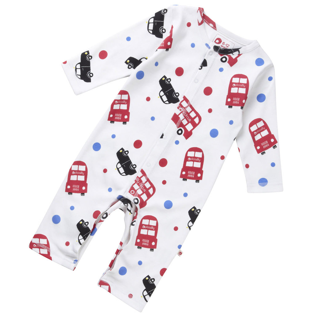 London Bus Playsuit – Mellie Green Organic