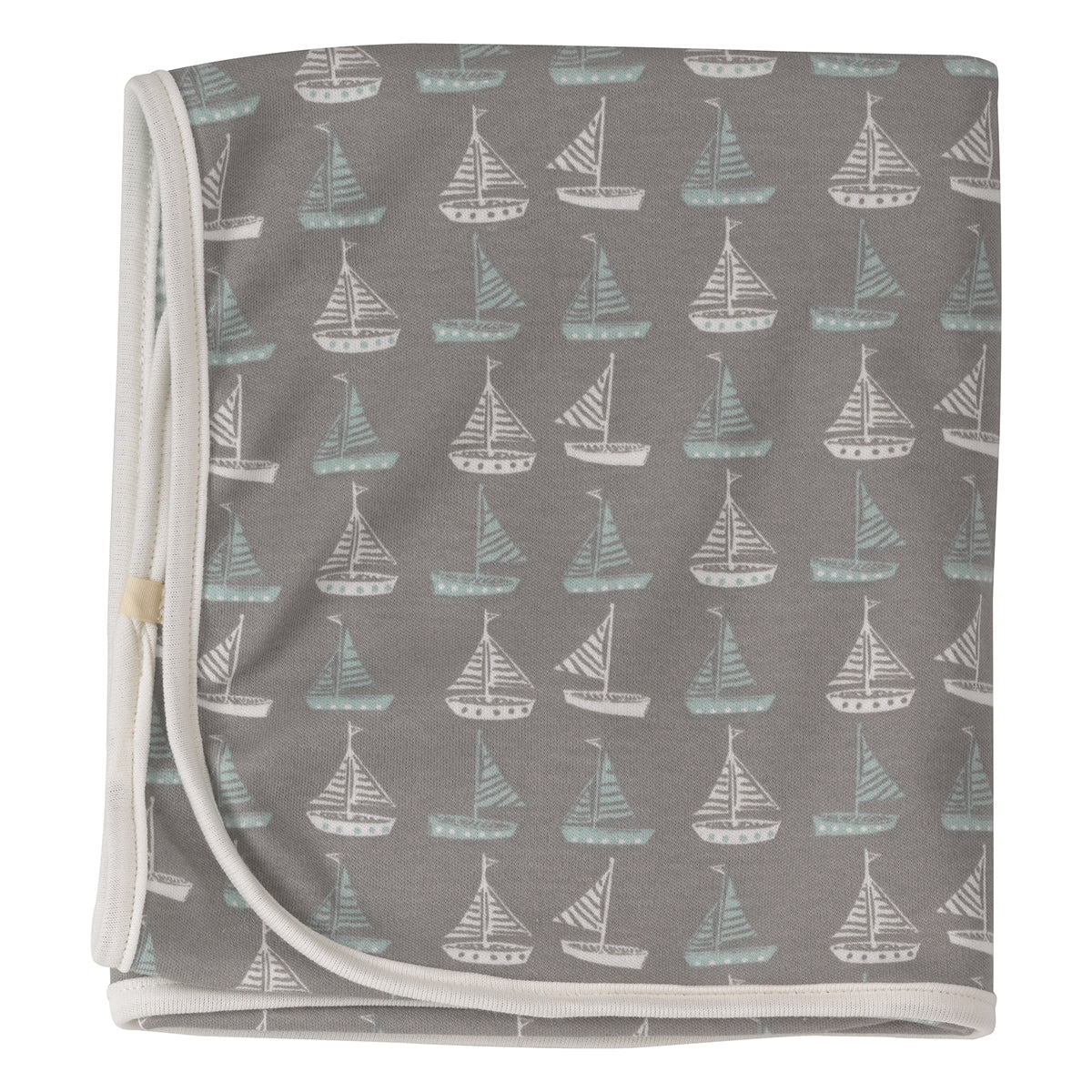 Boat Print Reversible Organic Blanket