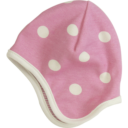 Spotty hat in pink
