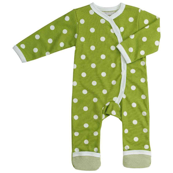 Long Spotty Romper - Green