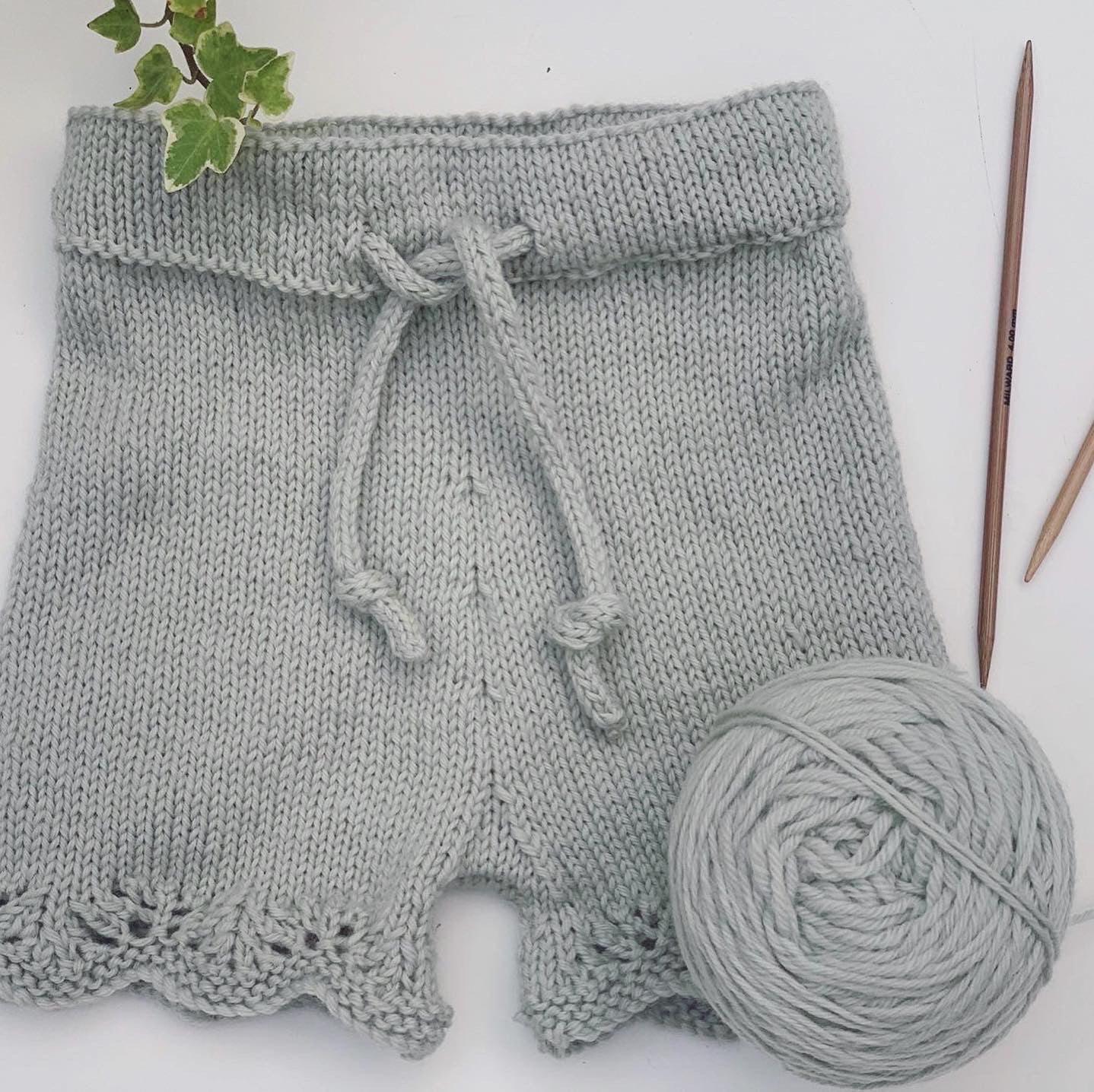 Hand Knitted Organic Baby Shorts