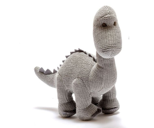 Organic Knitted Diplodocus in Grey