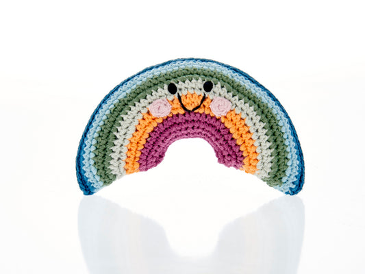 Organic Crochet Rainbow Rattle