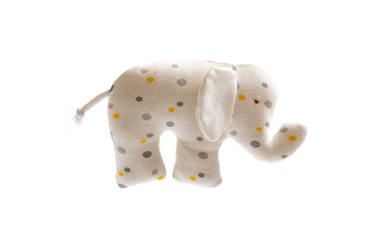 Organic Scrappy Elephant - Grey and Yellow Spots